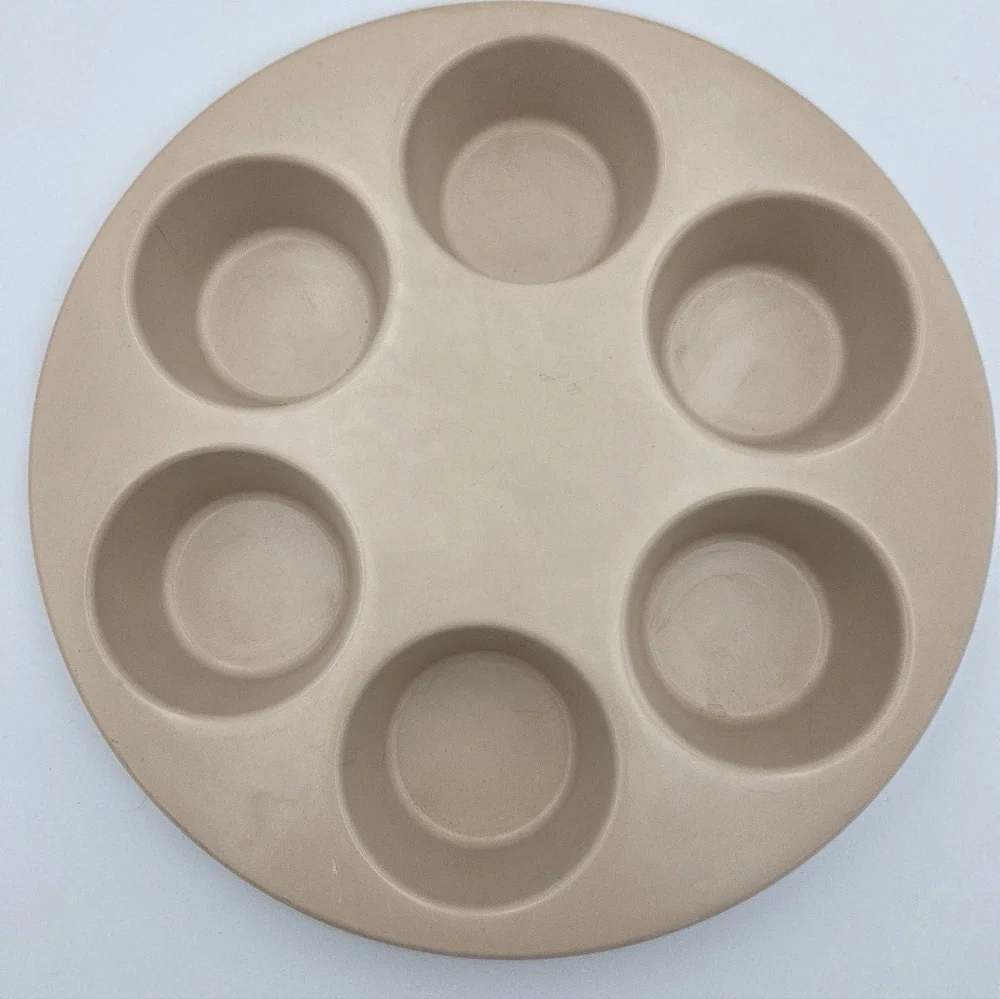 Anchor Hocking Microware Muffin Cupcake Pan PM 447 TI 486 4 Beige Tan 10